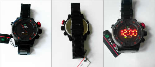 Men's MILITARY Weide watch Analog+Digital display