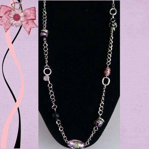 Pink & Black Necklace