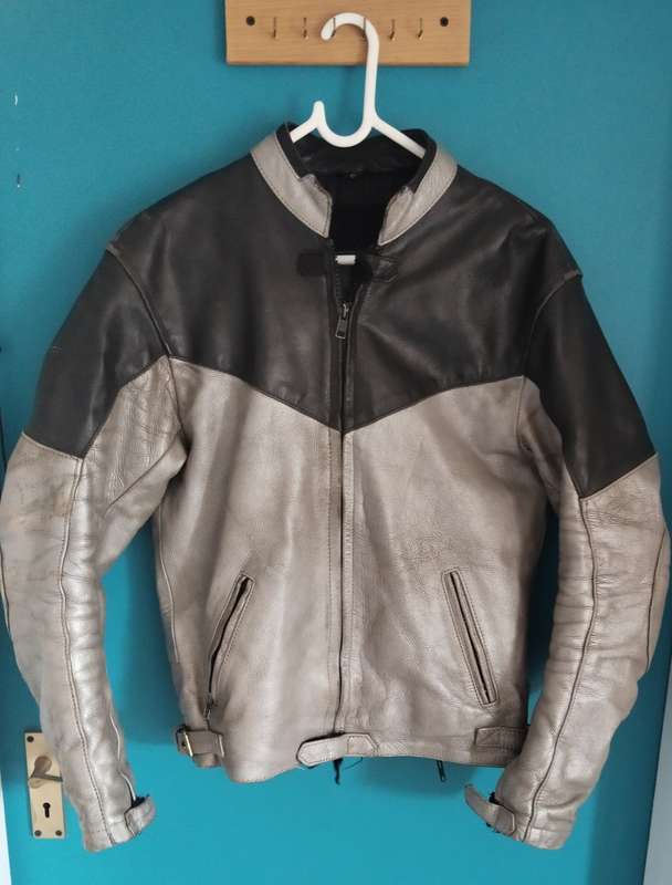 Charlie Black and Silver Leather Jacket Size: S