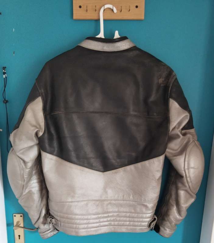 Charlie Black and Silver Leather Jacket Size: S