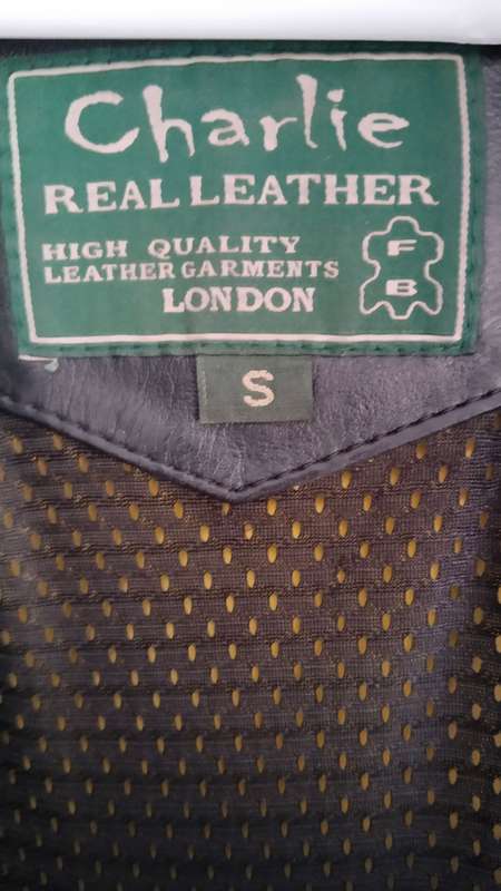Charlie Black and Silver Leather Jacket Size: S