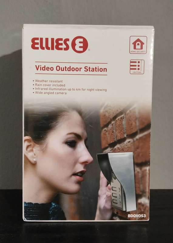 Ellies Video Outdoor Station 3-BUTTON Silver
