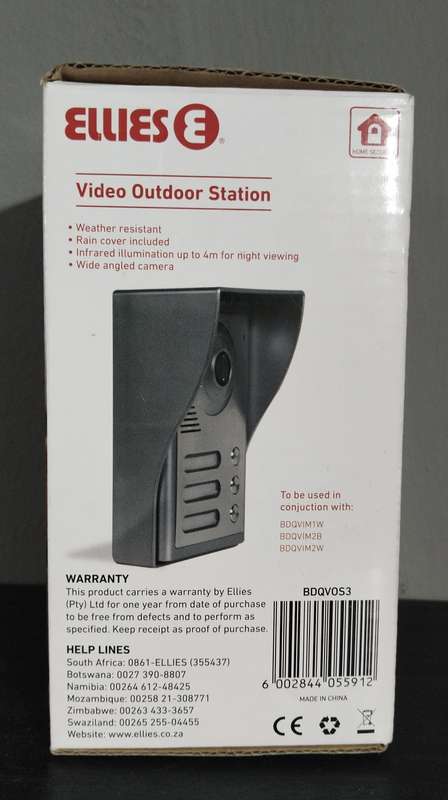 Ellies Video Outdoor Station 3-BUTTON Silver