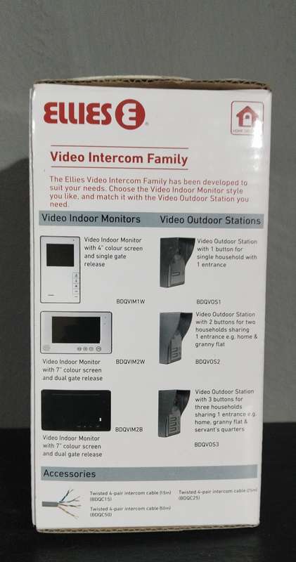 Ellies Video Outdoor Station 3-BUTTON Silver
