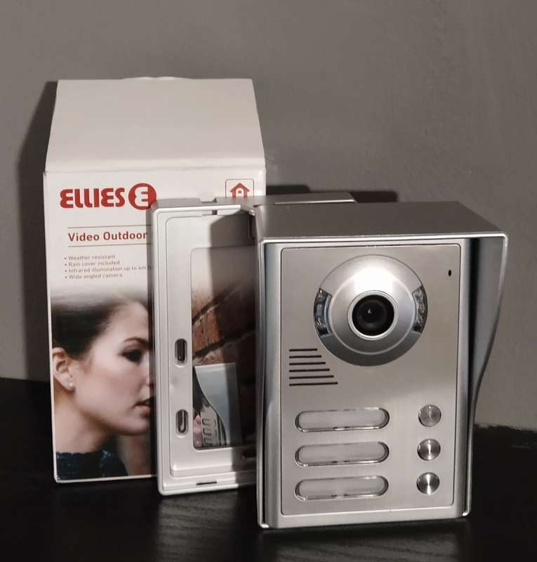 Ellies Video Outdoor Station 3-BUTTON Silver