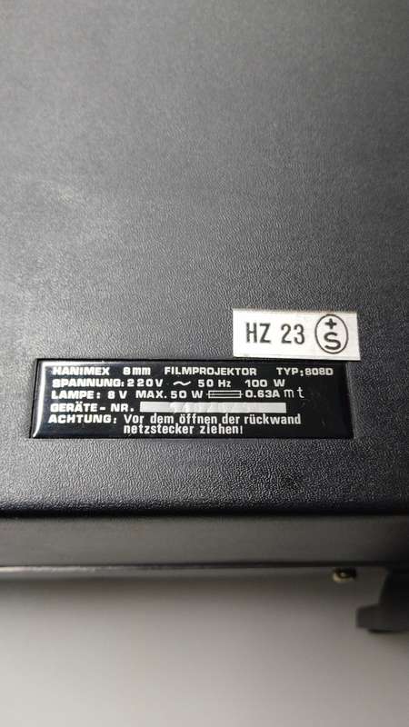 Hanimex 808D 8mm Projector