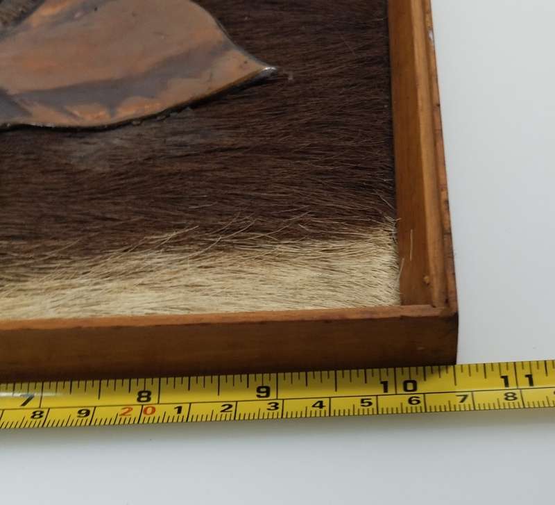 Rare Vintage Copper Plaque of Sable Antelope From Rhodesia