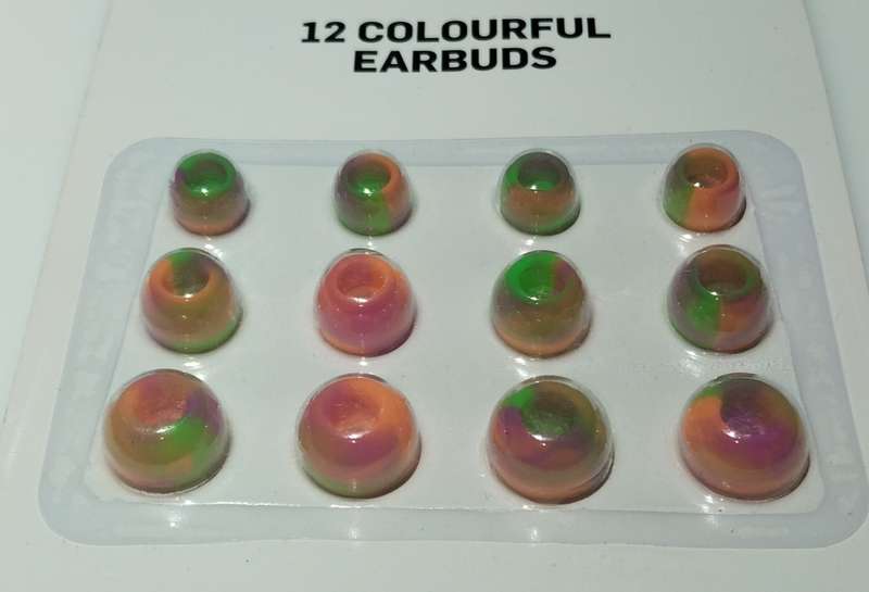 12 Colourful Silicone Earbud Tip Universal  Replacement Eartips