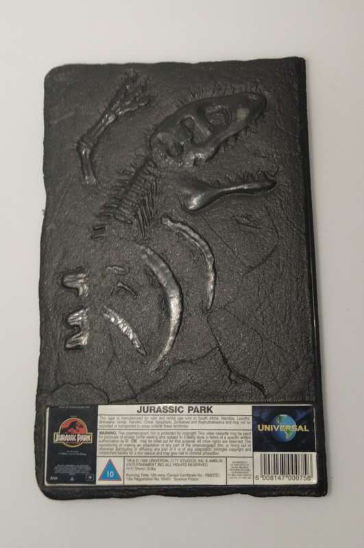 Jurassic Park VHS Video In Limited Edition Fossil-Embossed Case