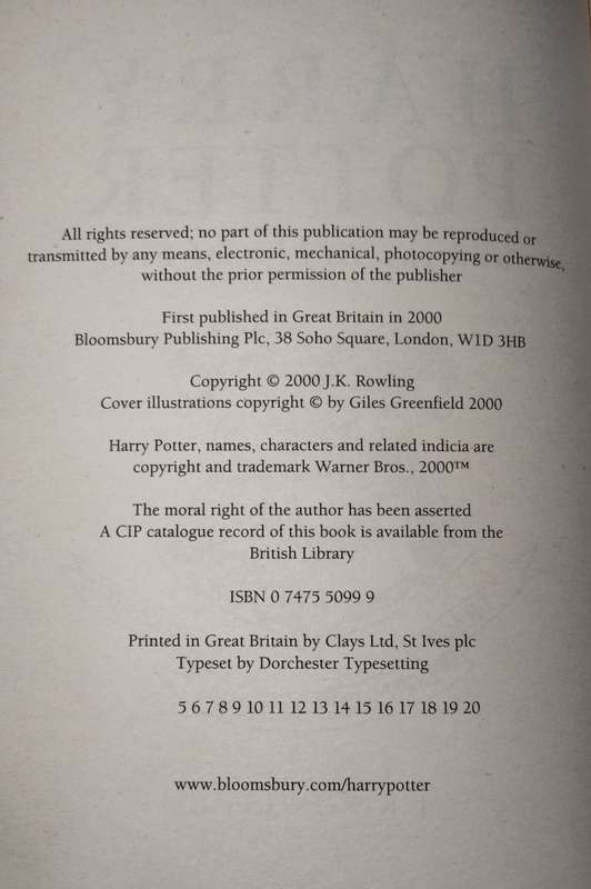 Harry Potter and the Goblet Of Fire by JK Rowling