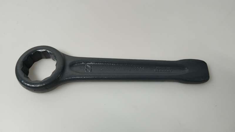 Stahlwille 27mm  4205 DIN 7444 Slogging Ring Spanner - Heavy Duty Chrome-Vanadium Steel