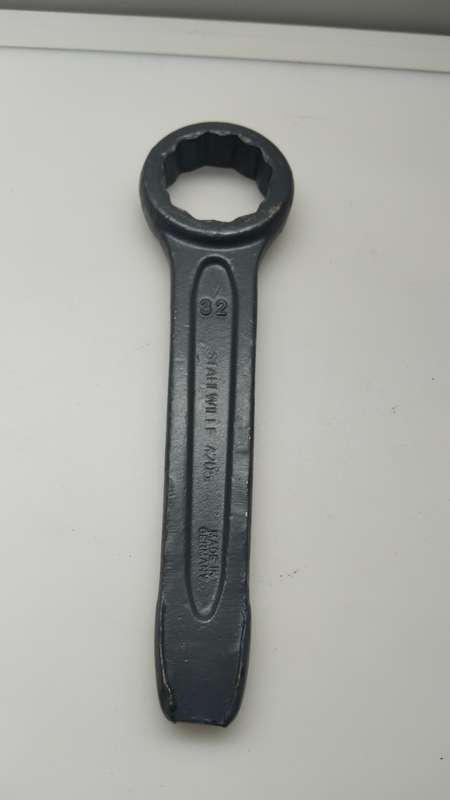 Stahlwille 32mm  4205 DIN 7444 Slogging Ring Spanner - Heavy Duty Chrome-Vanadium Steel