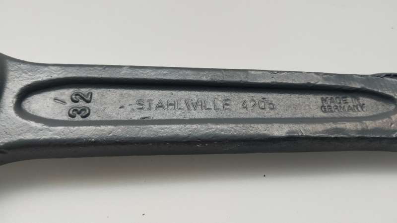 Stahlwille 32mm  4205 DIN 7444 Slogging Ring Spanner - Heavy Duty Chrome-Vanadium Steel