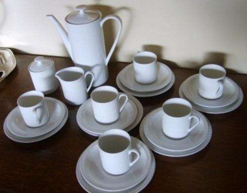German -  White Azberg Tea Set