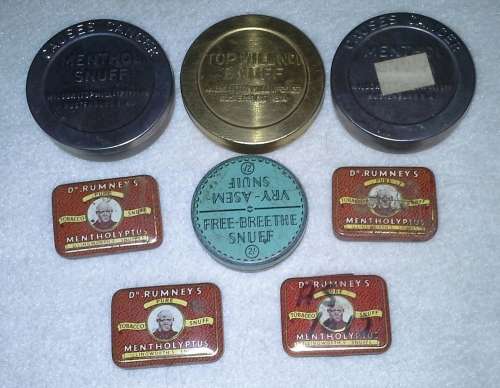 VINTAGE SNUFF TINS ! REMEMBER THESE?