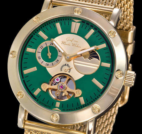 Monte Wehro Roverto Gold with Green, New and Authentic