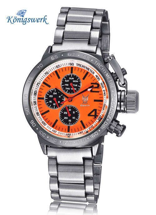 Konigswerk Watch Licinius  Orange XXXL screwed crown ##AUTENTIC##
