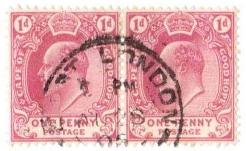 Cape of Good Hope, One Penny, King Edward VII, hinged, East London cancel, VFU