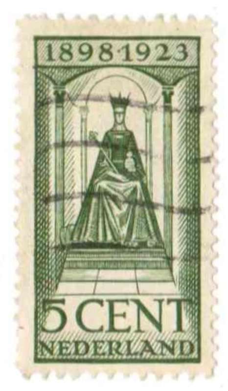 Queen Wilhelmina, 5 cent, lightly hinged, circa 1924, VFU