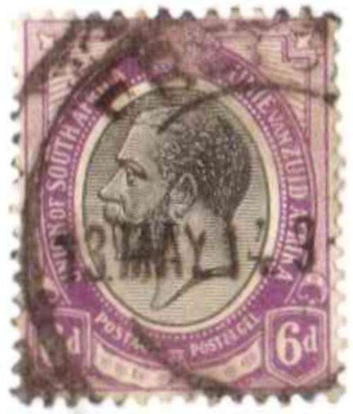 1913, King George V, "COILS", 6d , hinged, VFU