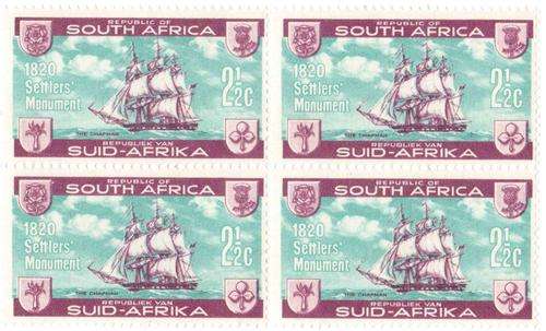 RSA, 2 1/2 c, 1820 Settlers Monument, Block Of 4, UMM, OG