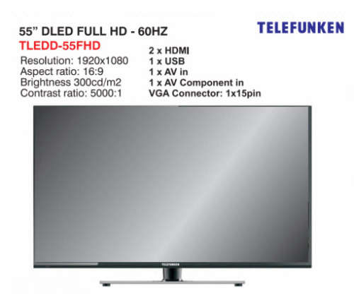 Telefunken TLEDDS-55FHD 55" LED TV