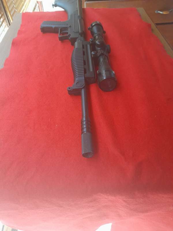 MILITARY STYLED AIR RIFLE WITH SLIDE LEVER COCKING AND AMAZING COMPRESSION
