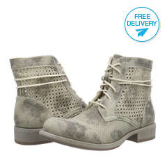 FREE SHIPPING | Rieker Ladies Perforated Distressed Ankle Boots