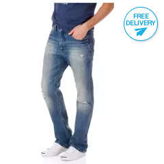 FREE SHIPPING | Men's Aeropostale Slim Boot Distressed Jeans