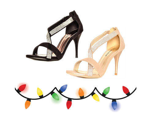 Free Shipping | Viameera Diamante' Heels | 2 Colours