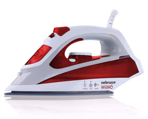 MELLERWARE 2000W Inferno Steam Iron Red & White
