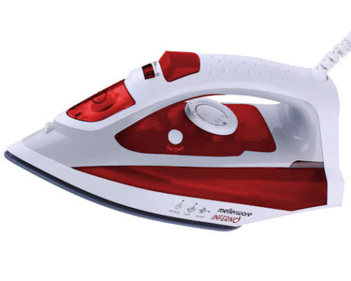 MELLERWARE 2000W Inferno Steam Iron Red & White