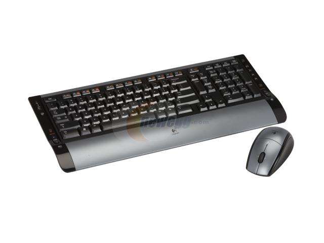 Logitech S 510 Silver/Black 104 Normal Keys 14 Function Keys RF Wireless Slim Cordless Desktop