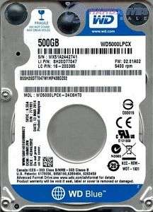 Western Digital WD5000PLX 500GB 5400 RPM 8MB Cache SATA 3.0Gb/s 2.5" Internal Notebook HDD