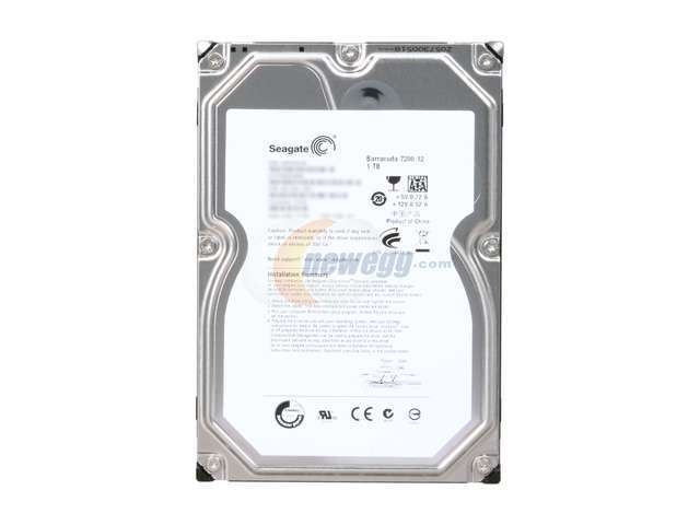 Seagate Barracuda 7200.12 ST31000528AS 1TB 7200 RPM 32MB Cache SATA 3.0Gb/s 3.5" Internal Hard Drive