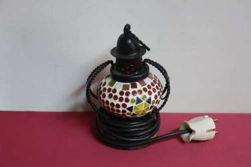 Beautiful transparent coloured mosaic lamp _ great working condition