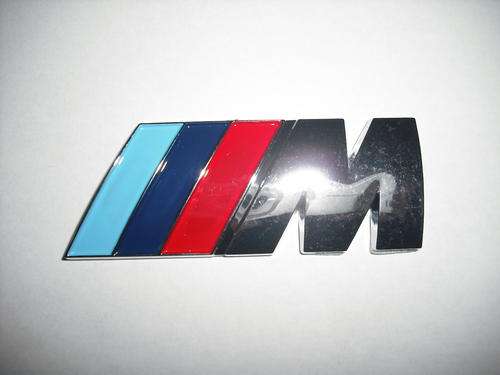 BMW M POWER M SPORT M TEC BADGE BOOT REAR 75mm x 28mm
