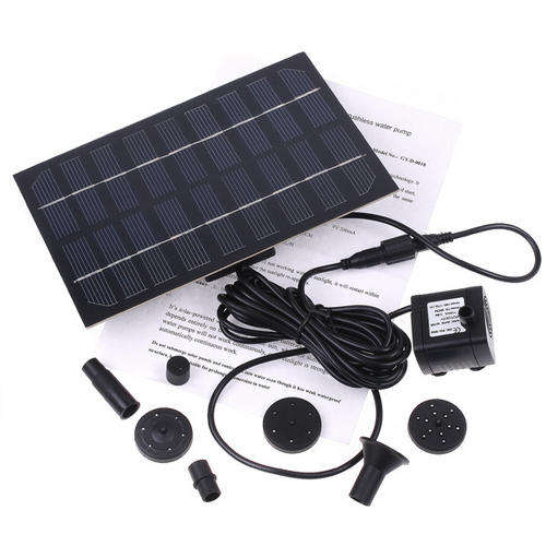 Solar Power Fountain Pool Water Pump Garden Watering 220 l/h 70cm