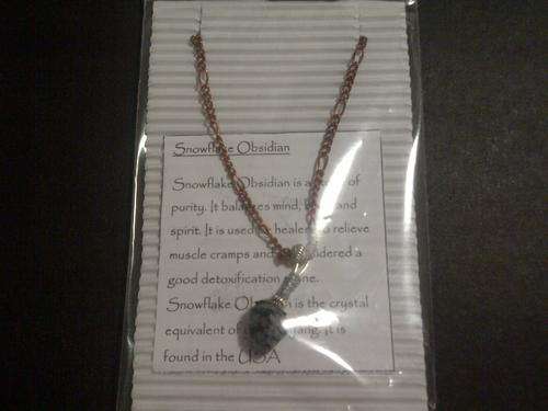 Snowflake Obsidian Gemstone Necklace