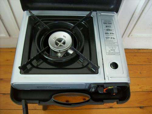 single gas stove in carry case