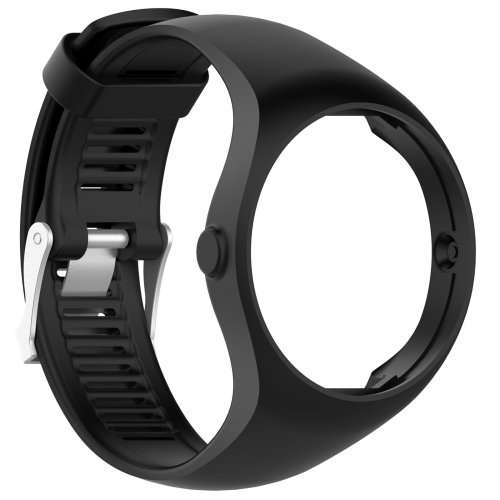 BLACK SILICONE STRAP made for POLAR M200 WATCH