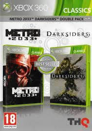 METRO 2033 and DARKSIDERS DOUBLE PACK   (Xbox 360) - Good condition !! - SAME DAY SHIPPING !!!