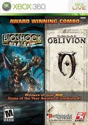 BIOSHOCK & THE ELDER SCROLLS IV OBLIVION  XBOX 360 -  Good condition !! - SAME DAY SHIPPING !!!