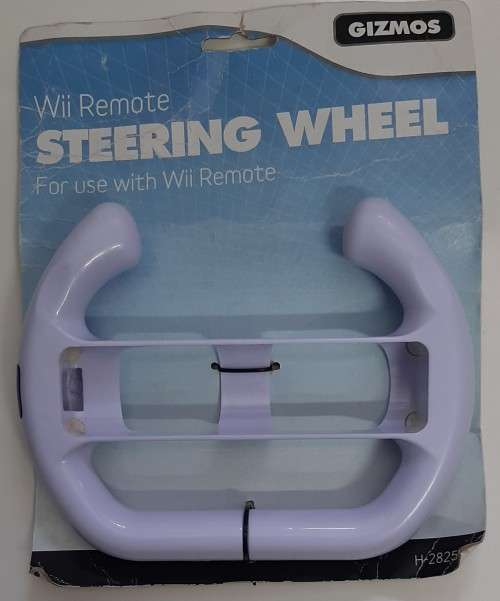 Wii  REMOTE STEERING WHEEL WHITE   -   FOR USE WITH Wii REMOTE   -  '' PLEASE READ DESCRIPTION ''