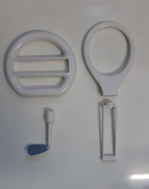 WII TENNIS , GOLF AND STEERING WHEEL SET   '' USED ''    -    SAME DAY SHIPPING !!!