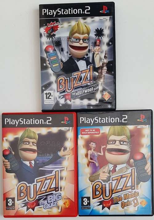 PS2  BUZZ!  3 GAME  COMBO  "HOT SPECIAL DEAL " (PS2)  ( Buzzer  Required ) -  HURRY HURRY !!!!