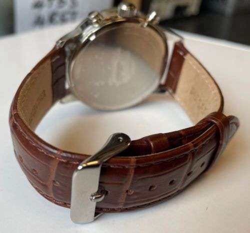 PULSAR MENS CHRONOGRAPH LEATHER STRAP WATCH PT3739X1 PNP