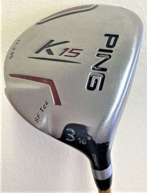 PING K15 3 WOOD 16 DEG. with FUJIKURA ROMBAX SX07 STIFF SHAFT  - FREE SHIPPING !!!