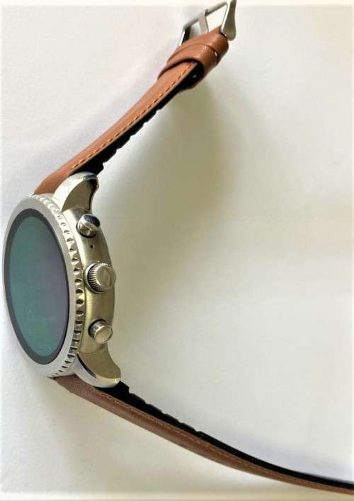 FOSSIL EXPLORIST GEN 3 SMART WATCH + NEW TAN LEATHER STRAP ORIGINAL BOX+CHARGER - MINT CONDITION !!!