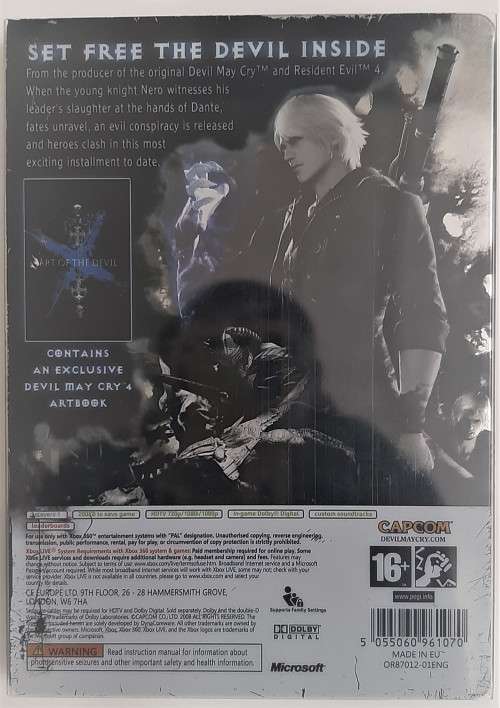 DEVIL MAY CRY 4 COLLECTORS EDITION STEELBOOK   (Xbox 360) -  Good condition !!!